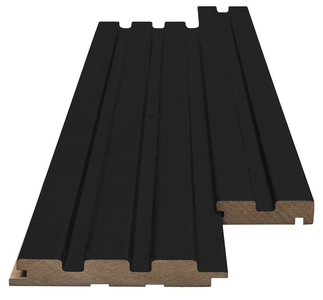 Πηχάκι Διπλό Τελειώματος Για 3D Wall Panel MDF Beat ST 505090 Black Edition 16mm x 77mm x 2750mm