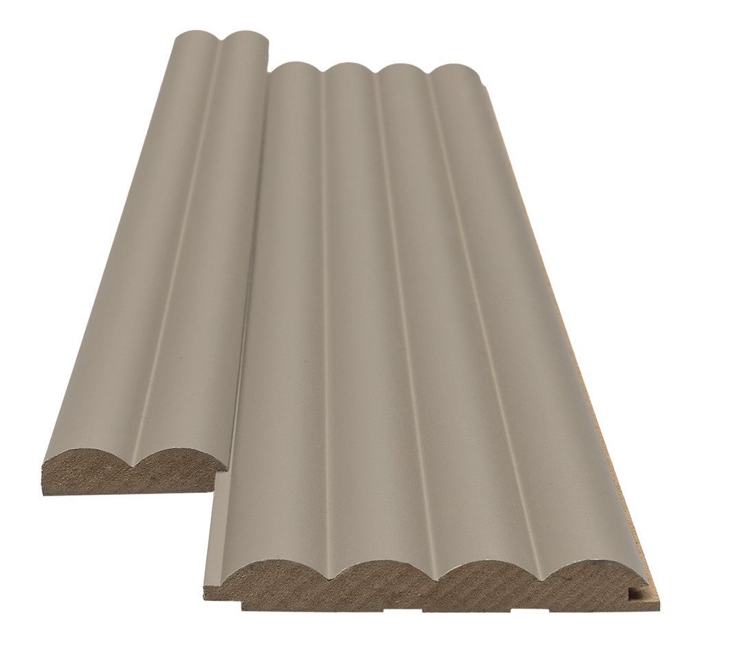 Πηχάκι Διπλό Έναρξη - Τελείωμα Για 3D Wall Panel MDF Wave Deluxe 806090 Sand Grey 16mm x 55mm x 2750mm