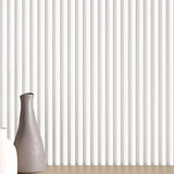 3D Wall Panel MDF Wave ST 802040 White Με Πηχάκια 2750mm x 119mm x 16mm