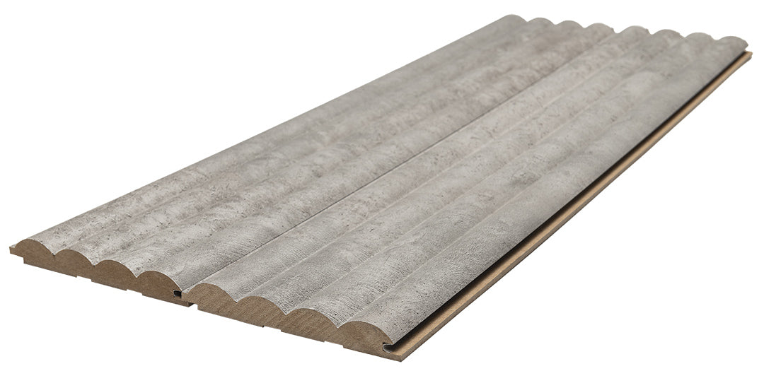 3D Wall Panel MDF Wave ST 804070 Chicago Concrete Με Πηχάκια 2750mm x 119mm x 16mm
