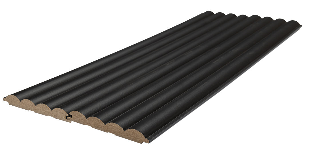 3D Wall Panel MDF Wave ST 805090 Black Edition Με Πηχάκια 2750mm x 119mm x 16mm