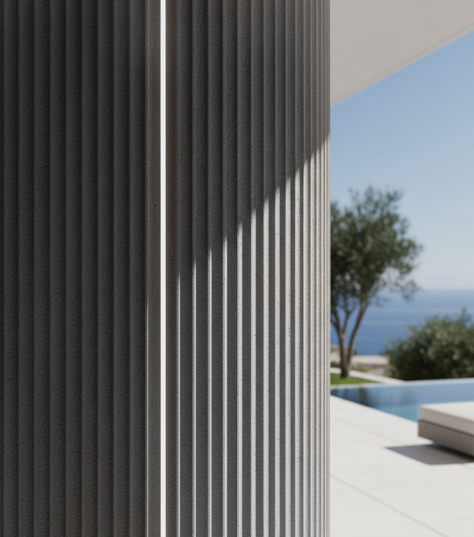 Panel Εύκαμπτης Πέτρας 113050 RIPPLE BOARD 600mm x 1200mm MEDIUM GREY