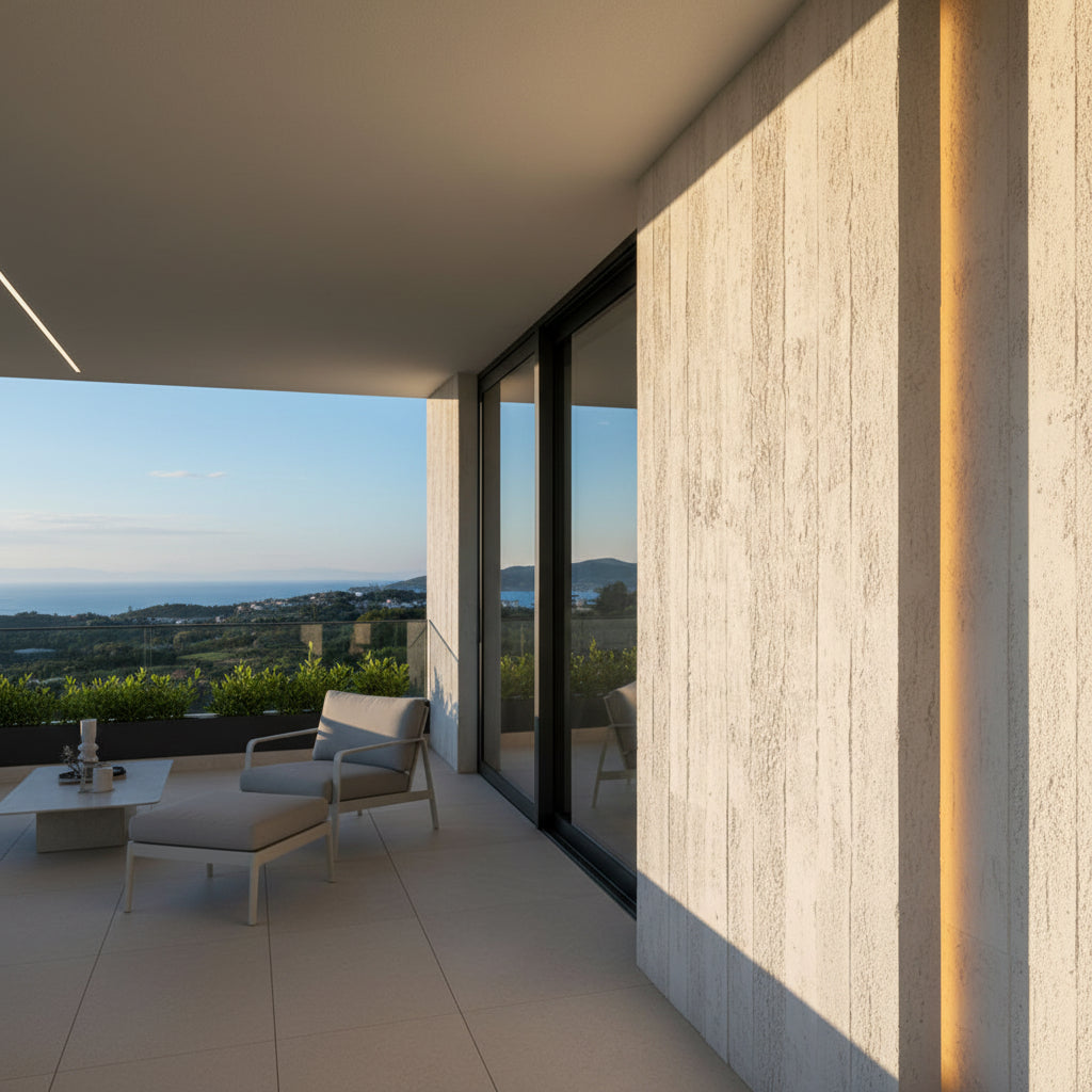 Panel Εύκαμπτης Πέτρας 117040  CONCRETE BOARD 600mm x 1200mm LIGHT GREY
