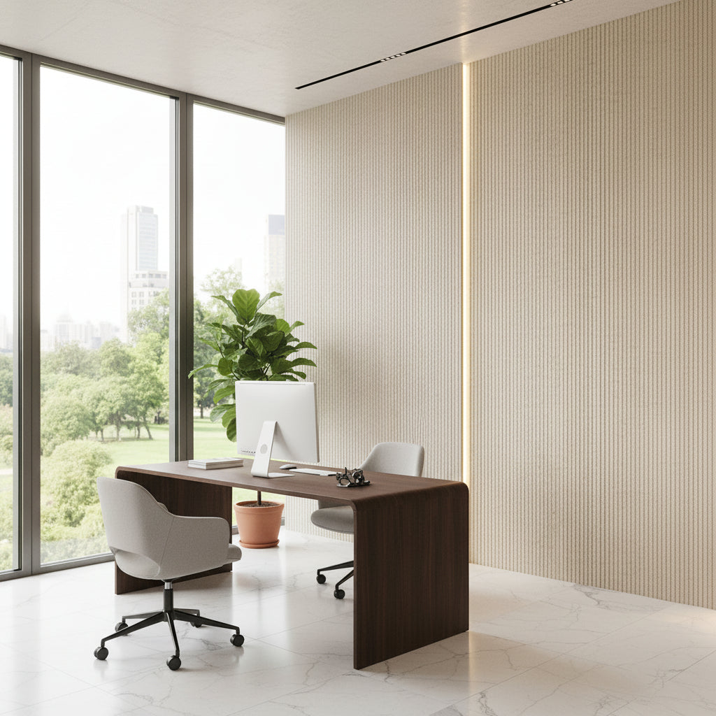 Panel Εύκαμπτης Πέτρας 119020  LINE STONE BOARD 600mm x 1200mm BEIGE WHITE
