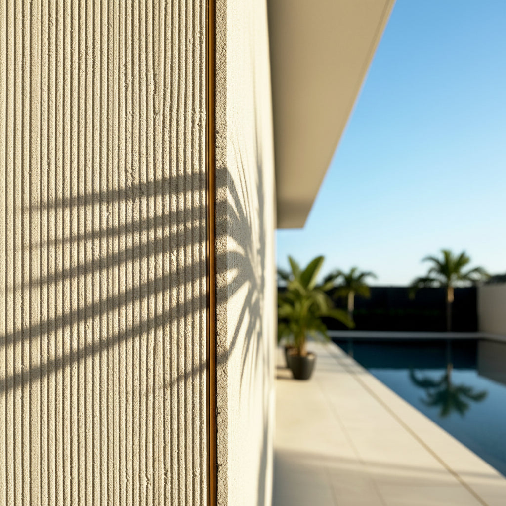 Panel Εύκαμπτης Πέτρας 119020  LINE STONE BOARD 600mm x 1200mm BEIGE WHITE