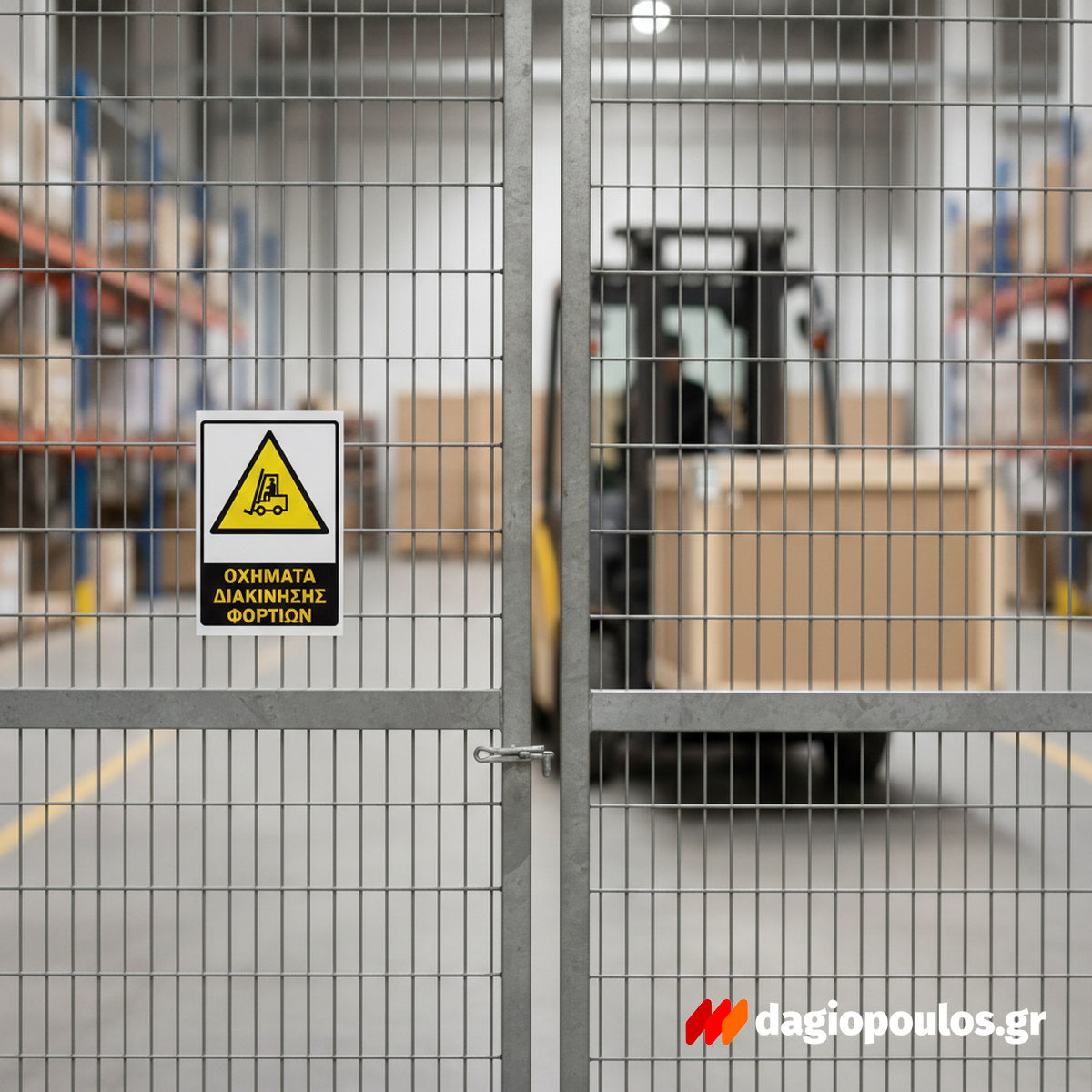 Πινακίδα Σήμανσης Αλουμινίου Εργοταξίου "ΟΧΗΜΑΤΑ ΔΙΑΚΙΝΗΣΗΣ ΦΟΡΤΙΩΝ" 300mm x 200mm ΑΝΤΑΝΑΚΛΑΣΤΙΚΟ