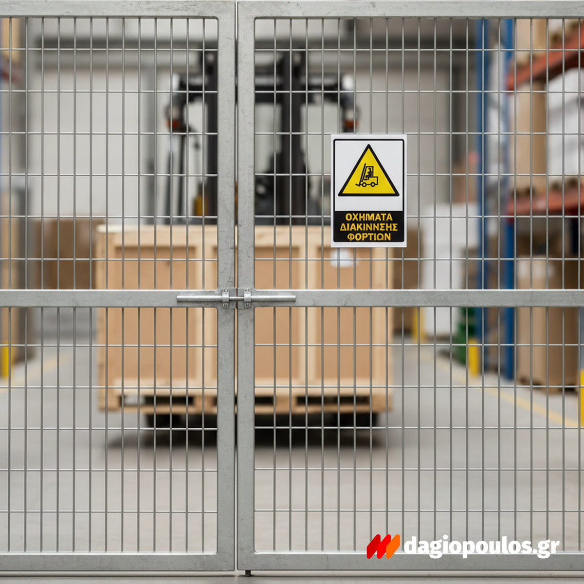 Πινακίδα Σήμανσης PVC Εργοταξίου "ΟΧΗΜΑΤΑ ΔΙΑΚΙΝΗΣΗΣ ΦΟΡΤΙΩΝ" 300mm x 200mm ΑΝΤΑΝΑΚΛΑΣΤΙΚΟ