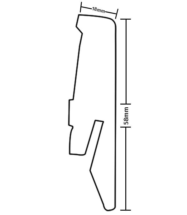 Περβάζι (Σοβατεπί) Laminate 91066 / Z078 58mm x 18mm x 2400mm