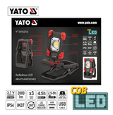 Yato YT-818216 Προβολέας Φορητός Επαναφορτιζόμενος 2000Lm Με Βάση