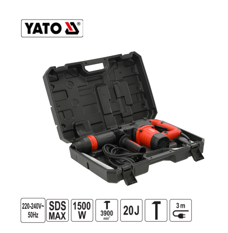 Yato YT-82134 SDS Max Ηλεκτρικό Πνευματικό Πιστολέτο 1500W 20.0J 6.6Kg