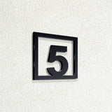 Αριθμός Με Πλαίσιο Αρίθμησης Οδών - Δωματίων Ξενοδοχείων 100mm Μαύρος