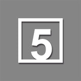 Αριθμός Με Πλαίσιο Αρίθμησης Οδών - Δωματίων Ξενοδοχείων 100mm Λευκός