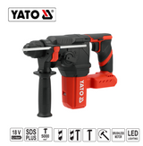 Yato YT-827723 SDS Plus Brushless Πνευματικό Πιστολέτο Μπαταρίας 18V Li-Ion 2.5J 2.0kg SOLO