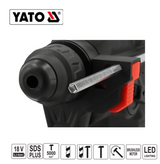 Yato YT-827723 SDS Plus Brushless Πνευματικό Πιστολέτο Μπαταρίας 18V Li-Ion 2.5J 2.0kg SOLO