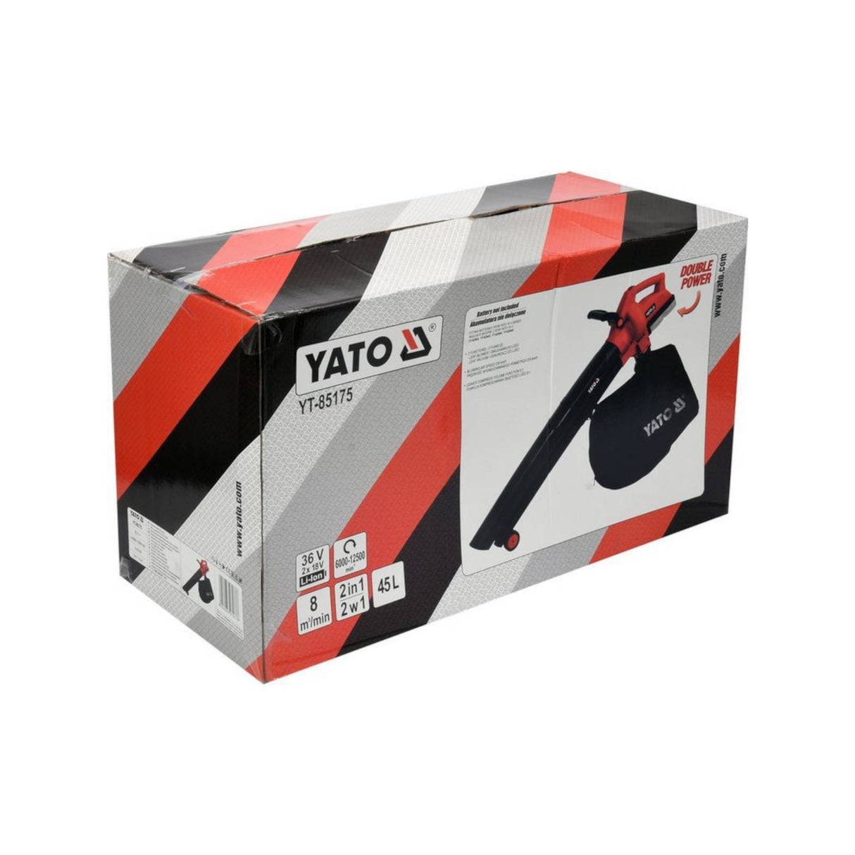 Yato YT-85175 Φυσητήρας Αναρροφητήρας Κήπου Μπαταρίας 36V (2x18V) Li-ion SOLO