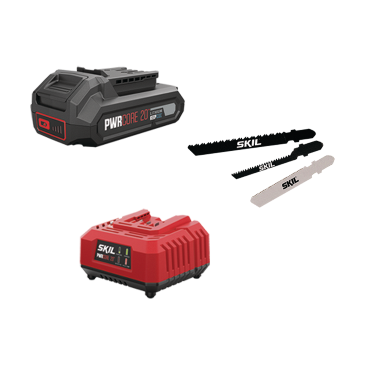 Skil 3421 CA 20V Brushless Σέγα Μπαταρίας 20V Li-Ion Με Σετ 3116 ΑΑ Μπαταρία 2.0Ah - Φορτιστή