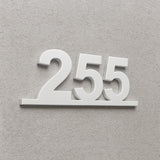 Τριψήφιος Αριθμός Αρίθμησης Οδών - Δωματίων Ξενοδοχείων 80mm x 195mm Λευκός
