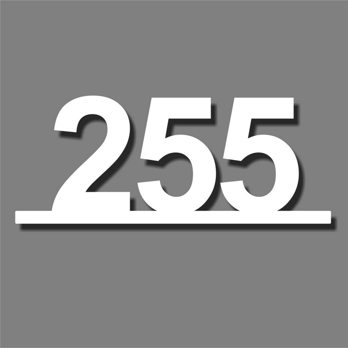 Τριψήφιος Αριθμός Αρίθμησης Οδών - Δωματίων Ξενοδοχείων 80mm x 195mm Λευκός