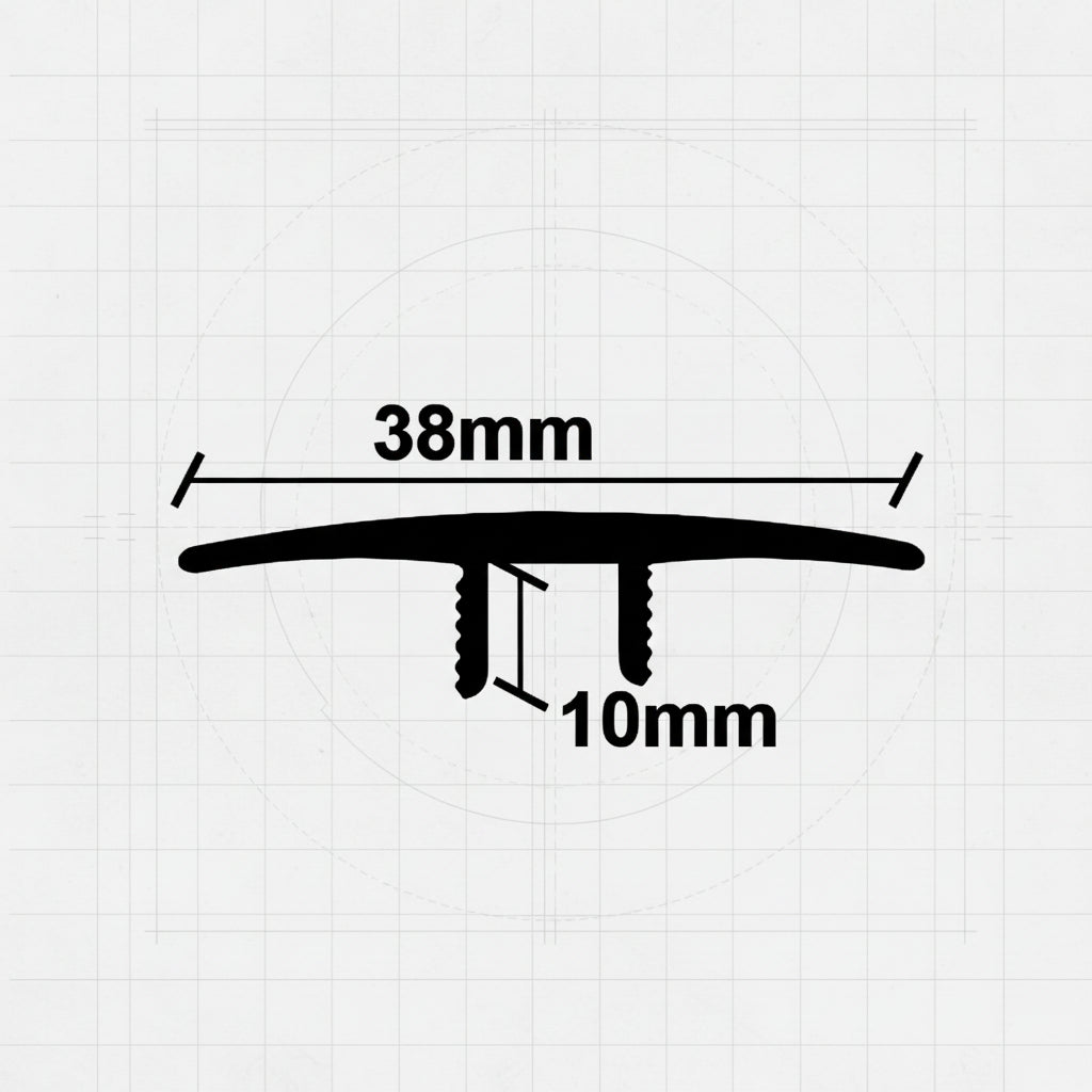 Προφίλ Παρκέ - Laminate Για Μεγάλη Βάση 38mm x 2750mm Ισόπεδο Ασημί