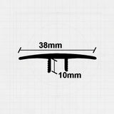 Προφίλ Παρκέ - Laminate Για Μεγάλη Βάση 38mm x 2750mm Ισόπεδο Ασημί