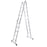 GeHOCK 9351580 Πολυμορφική Σκάλα Αλουμινίου 4 x 5 Σκαλιών Με Τραβέρσα