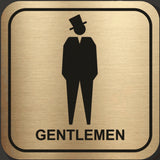 Πινακίδα Σήμανσης WC Aκρυλικό Plexiglass “WC GENTLEMEN” 110mm x 110mm