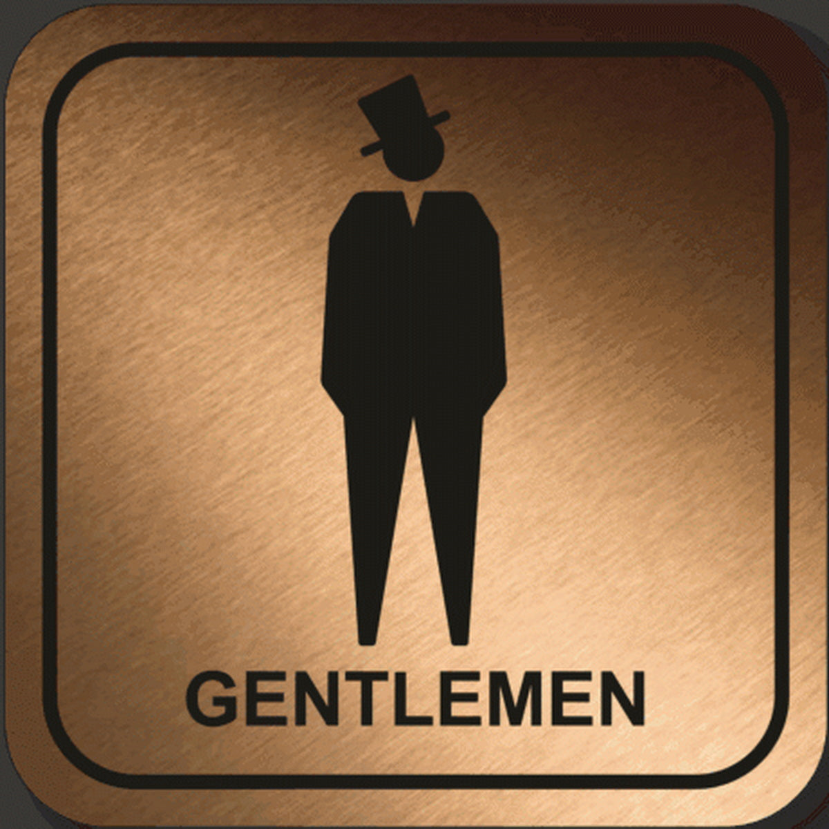 Πινακίδα Σήμανσης WC Aκρυλικό Plexiglass “WC GENTLEMEN” 110mm x 110mm