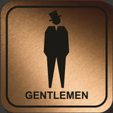 Πινακίδα Σήμανσης WC Aκρυλικό Plexiglass “WC GENTLEMEN” 110mm x 110mm