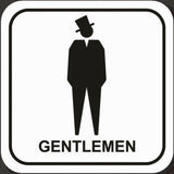 Πινακίδα Σήμανσης WC Aκρυλικό Plexiglass “WC GENTLEMEN” 110mm x 110mm