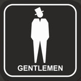 Πινακίδα Σήμανσης WC Aκρυλικό Plexiglass “WC GENTLEMEN” 110mm x 110mm