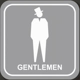 Πινακίδα Σήμανσης WC Aκρυλικό Plexiglass “WC GENTLEMEN” 110mm x 110mm