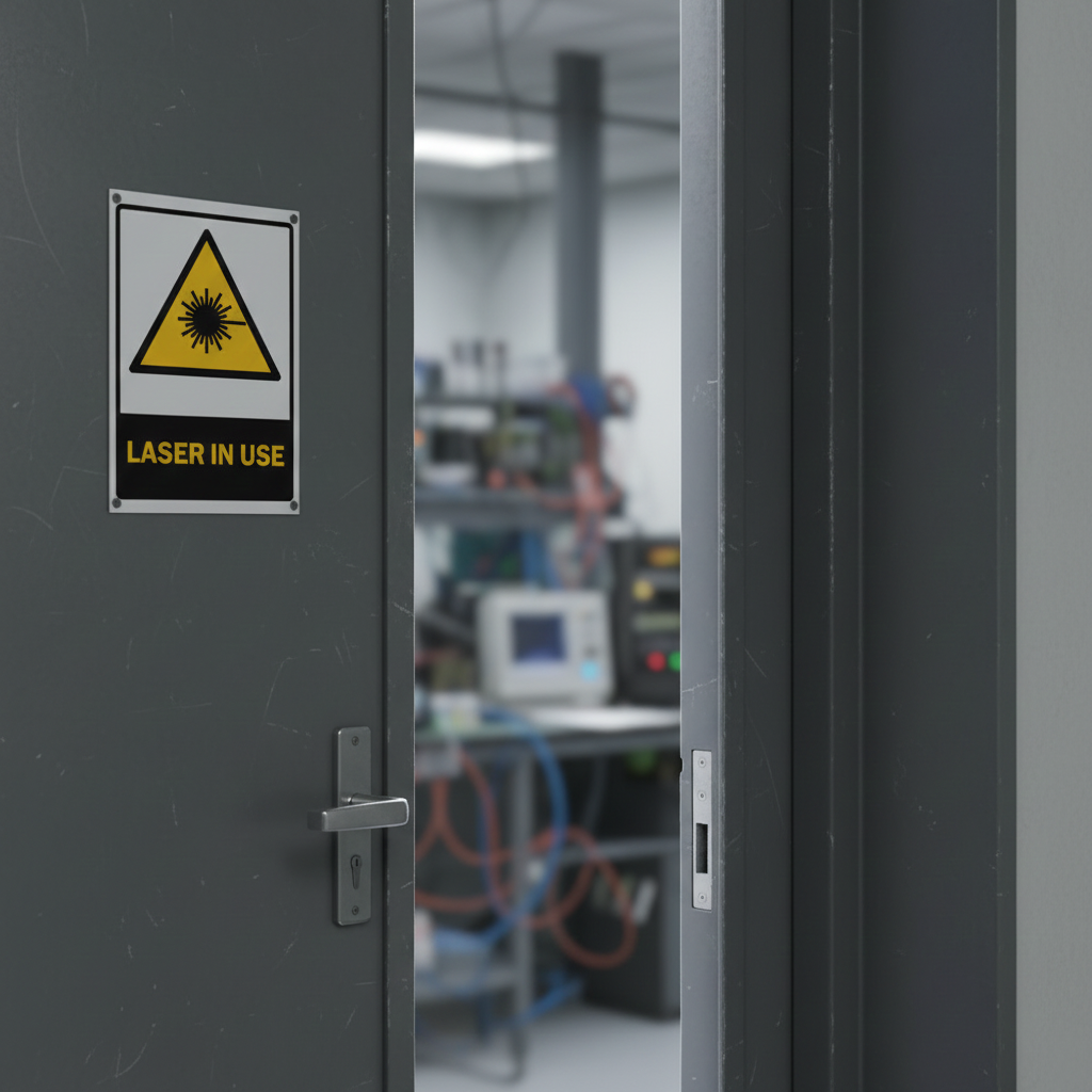 Πινακίδα Σήμανσης PVC Εργοταξίου "ΑΚΤΙΝΟΒΟΛΙΑ ΛΕΙΖΕΡ" 300mm x 200mm ΑΝΤΑΝΑΚΛΑΣΤΙΚΗ