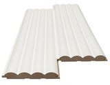 3D Wall Panel MDF Wave ST 802040 White Με Πηχάκια 2750mm x 119mm x 16mm