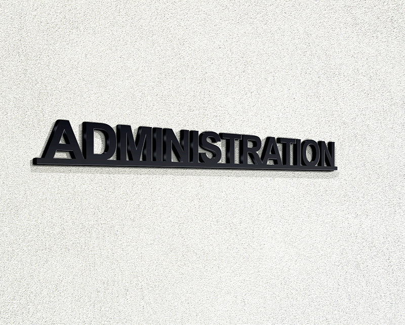 Πινακίδα ADMINISTRATION Ακρυλικό 480mm x 50mm – Μαύρο