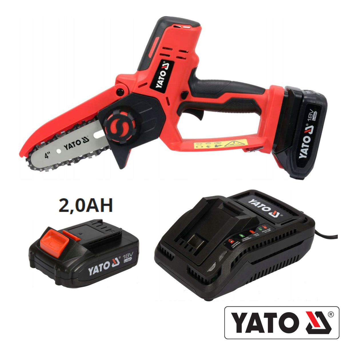 Yato YT-828135 Αλυσοπρίονο Mini 18V Με Μπαταρία 2.0Ah