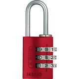 Abus 145/30 Titalium Λουκέτο Ασφαλείας Συνδυασμού 30mm ΚΟΚΚΙΝΟ