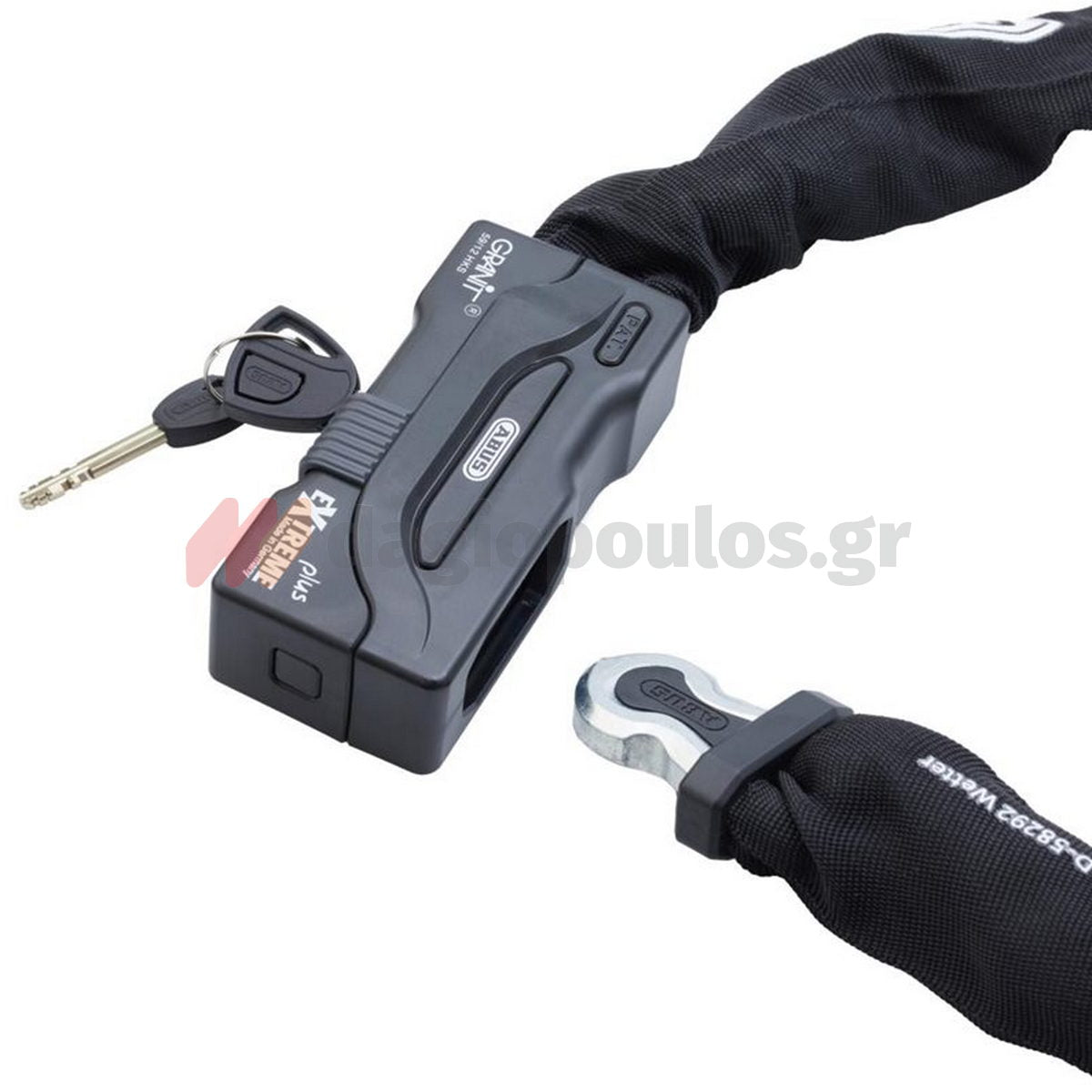 Abus 59/12HKS140 GRANIT™ Extreme XPlus™ Κλειδαριά Μοτοσυκλέτας - Ποδηλάτου Αλυσίδας Με Κλειδί 140cm