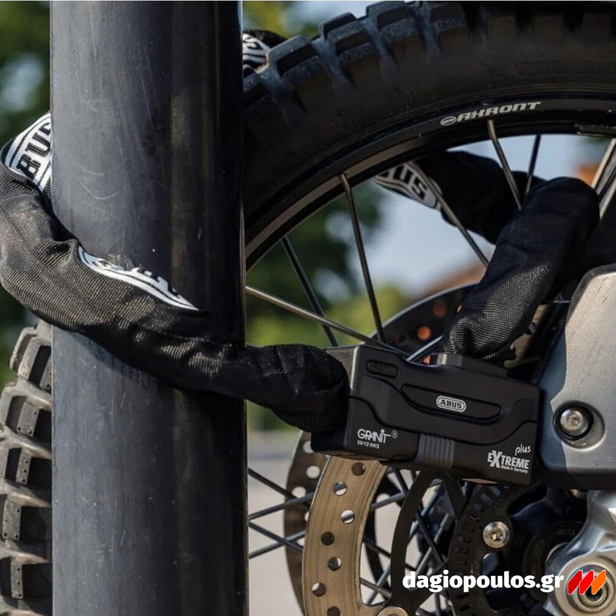Abus 59/12HKS140 GRANIT™ Extreme XPlus™ Κλειδαριά Μοτοσυκλέτας - Ποδηλάτου Αλυσίδας Με Κλειδί 140cm