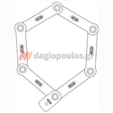 Abus 6000/90 BORDO™ Κλειδαριά Μοτοσυκλέτας - Ποδηλάτου Αρθρωτή 90cm