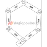 Abus 6100/90 BORDO™ Combo™ Κλειδαριά Μοτοσυκλέτας - Ποδηλάτου Αρθρωτή Με Συνδυασμό