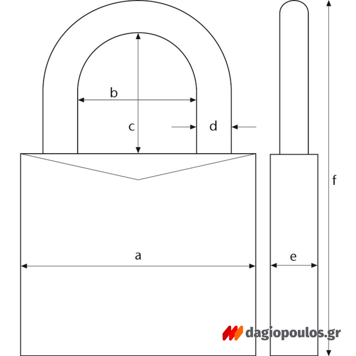 Abus 80Ti/40 HB63 Titalium Λουκέτο Υψηλής Ασφαλείας 63mm ΜΑΚΡΥΛΑΙΜΟ