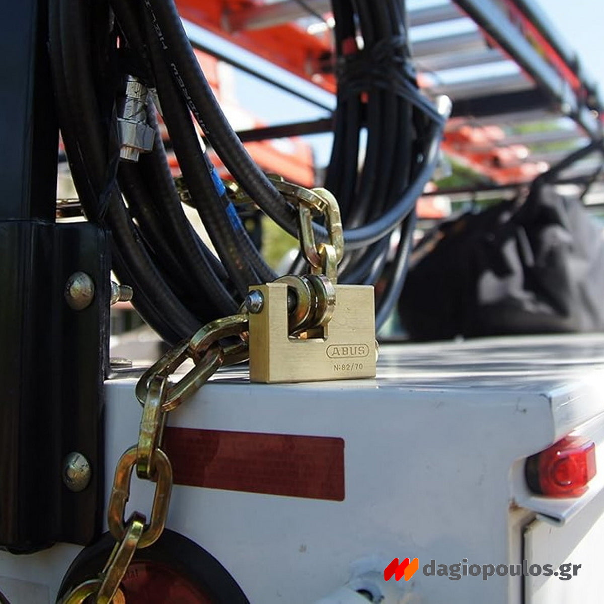 Abus 82/70 Monoblock Λουκέτο Πείρου (Τάκος) Ορειχάλκινος Με Ατσάλινο Πείρο 70mm