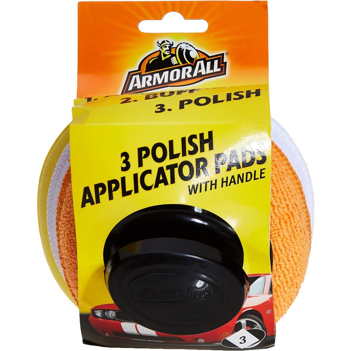 Armor All 3 Polish Applicator Pads Σφουγγάρια Γυαλίσματος Με Λαβή