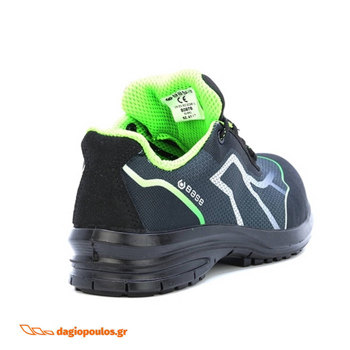 Base Oren S3 ESD SRC Παπούτσια Εργασίας Κοντά Με Προστασία ΜΑΥΡΟ/ΠΡΑΣΙΝΟ | Dagiopoulos.gr