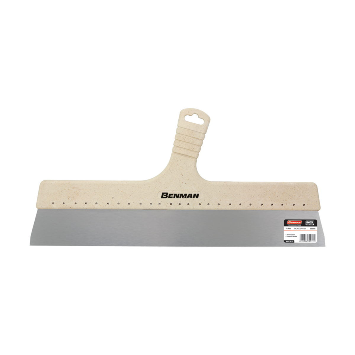 Benman Επαγγελματική Ανοξείδωτη Spatula Μεγάλων Επιφανειών Πλαστική Λαβή