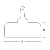 Benman Επαγγελματική Ανοξείδωτη Spatula Μεγάλων Επιφανειών Πλαστική Λαβή