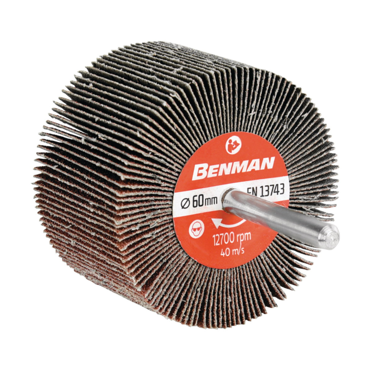 Benman 72042 Σβουράκι Σμυριδόπανο Λείανσης - Καθαρισμού - Γυαλίσματος Δραπάνου Με Άξονα 30mm x 15mm P120