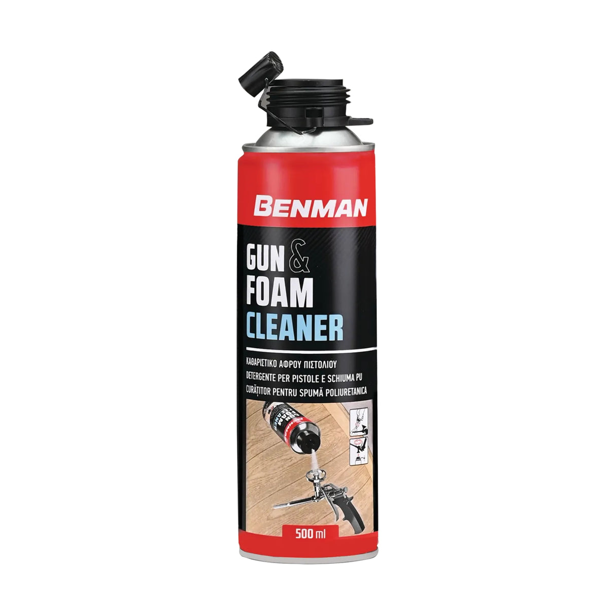 Benman Gun Foam Cleaner Καθαριστικό Πιστολιού Αφρού Πολυουρεθάνης 500ml