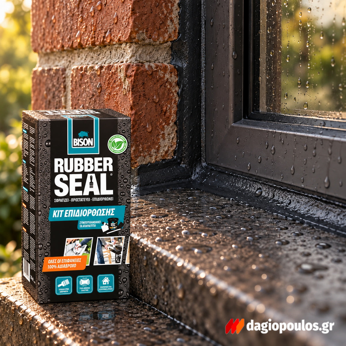Bison Rubber Seal Kit Ελαστομερές Μονωτικό για Υγρές & Στεγνές Επιφάνειες