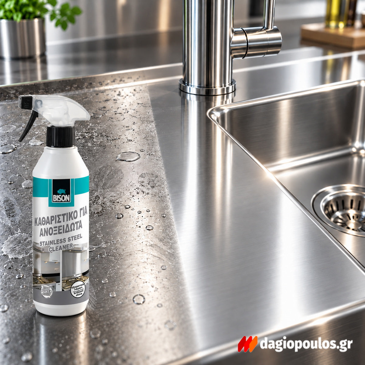 Bison Stainless Steel Cleaner Καθαριστικό Για Ανοξείδωτες Επιφάνειες